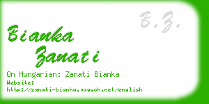 bianka zanati business card